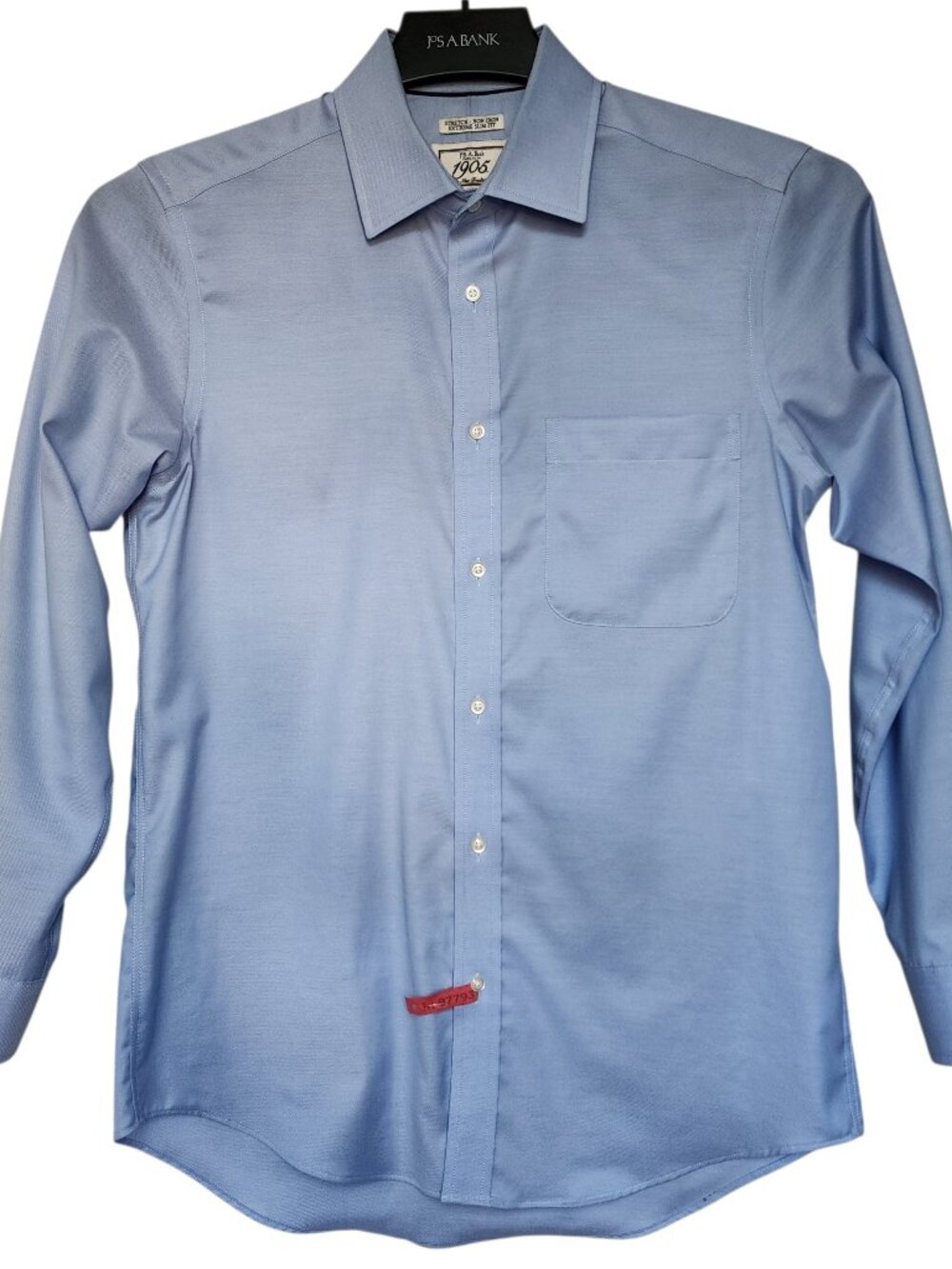 15.5 32 Light Blue Dress Shirt Jos A Bank 1905 Extreme Slim Fit Cotton Blend Man